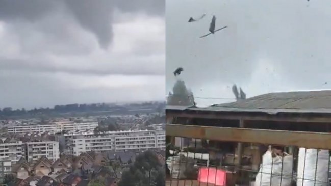Trombas marinas y tornado dejaron decenas de viviendas dañadas en Biobío y Maule