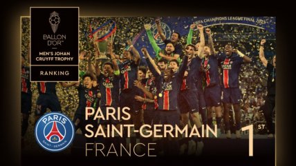   Balón de Oro: PSG fue distinguido como el mejor equipo masculino de la temporada pasada 