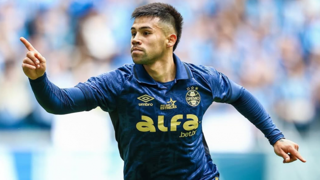 Alexander Aravena anotó en la victoria de Gremio ante Vitória por el Brasileirao