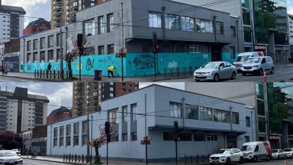   Antes y después: voluntarios pintaron el Gimnasio Municipal de Temuco 
