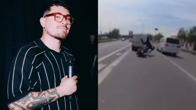 Claudio Michaux sufrió accidente en plena carretera: 