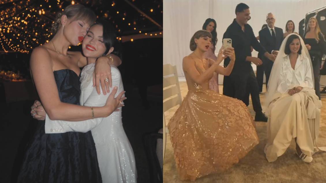 Emotivas imágenes de Taylor Swift en la boda de Selena Gomez