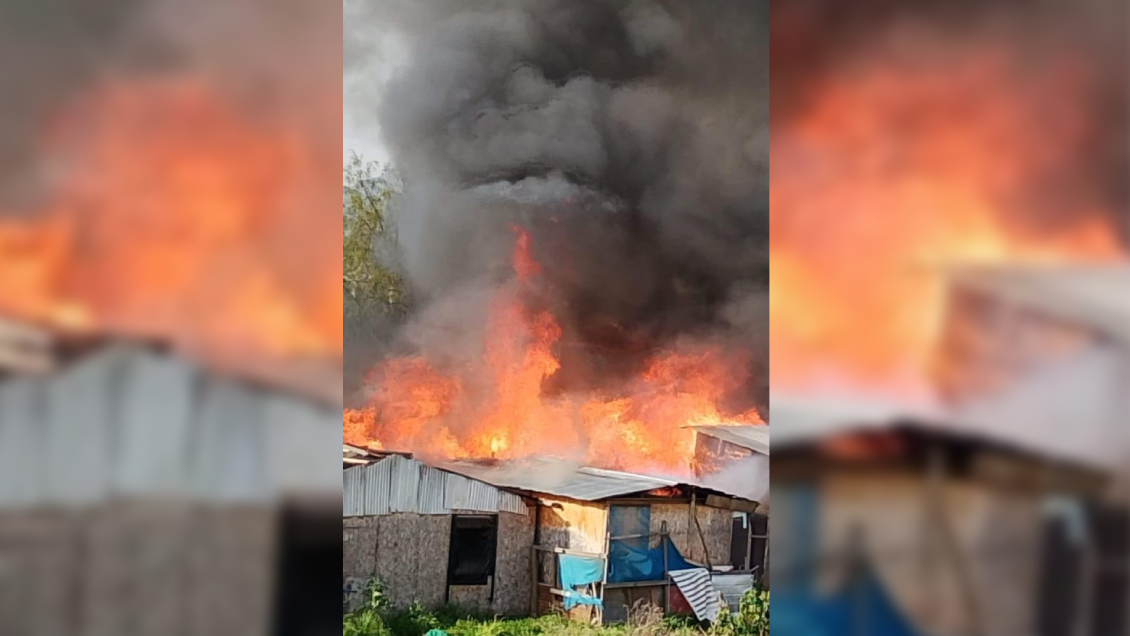 Incendio controlado tras desalojo en Toma Dignidad