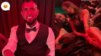   Arturo Vidal se vistió de gala para el concierto de Rauw Alejandro 