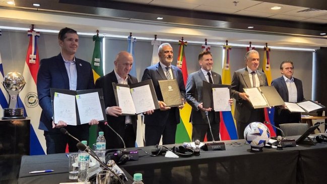 Clark y Milad participaron de reunión en Conmebol con motivo de Copa Sudamericana