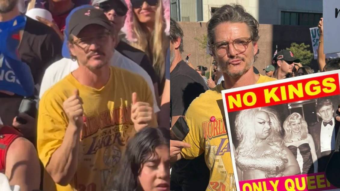 Pedro Pascal se une a protesta bailando cumbia contra Trump