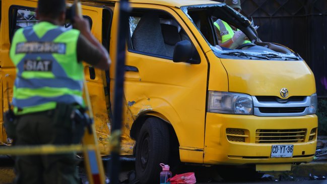 Delincuentes que chocaron a furgón escolar serán formalizados por homicidio