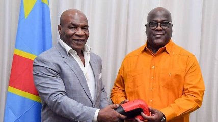   Mike Tyson se reunió con el presidente de RD Congo para celebrar 