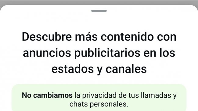 Inminente llegada a Chile de la publicidad en WhatsApp