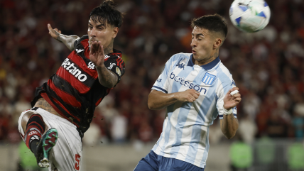   Flamengo de Erick Pulgar celebró agónico triunfo ante Racing en la semifinal de ida en la Libertadores 