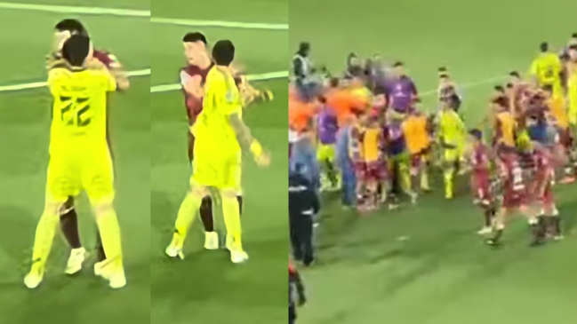 [VIDEOS] El golpe de Zaldivia y la patada a Contreras: Lo que no se vio en TV de la trifulca en Lanús