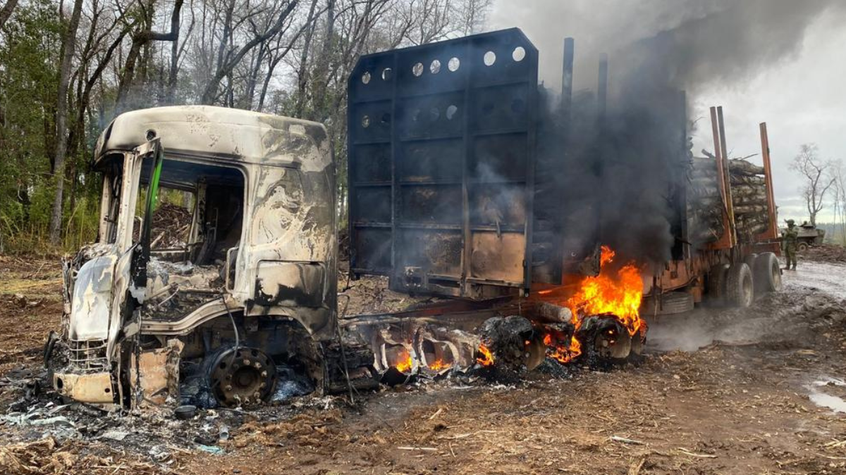 Tercer ataque incendiario en La Araucanía en menos de un día