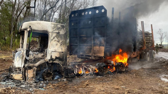 Tercer ataque incendiario en 24 horas en La Araucanía