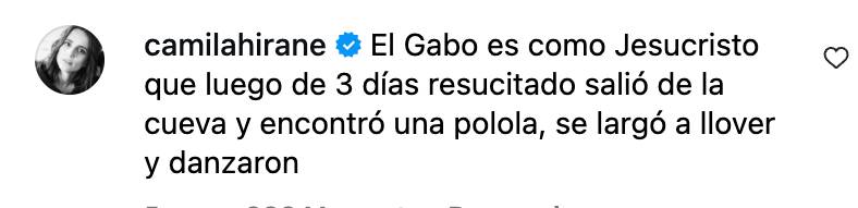 Camila Hirane echó "al agua" a Gabriel Urzúa con confuso comentario
