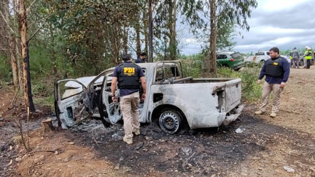 Sujetos armados asaltaron a trabajadores de Collipulli y quemaron una camioneta