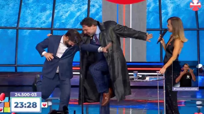 El "peluseo" de Gabriel Boric y Neme en la Teletón: "Me enamoré, Presidente"