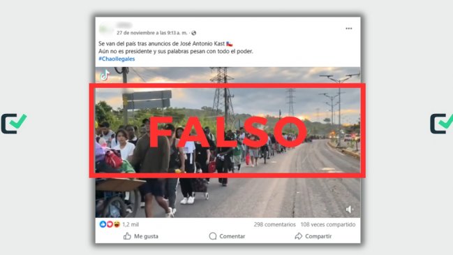 Falso: video de migrantes publicado por grupo APRA de La Araucanía no es de Chile