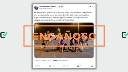   Engañoso: Kast usa foto antigua en Perú para ilustrar situación actual en Chile 