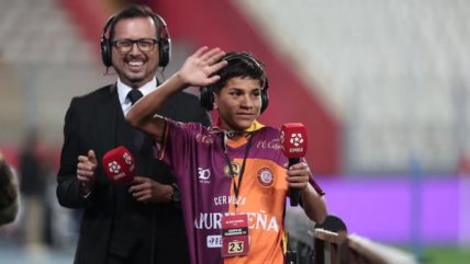  Niño que transmitió la final de la Libertadores desde un cerro fue invitado a transmisión de la liga peruana 