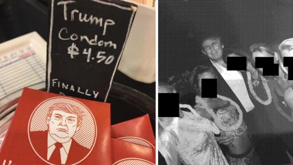 Trump y el Caso Epstein: Nuevas fotos lo muestran con mujeres y condones con su rostro