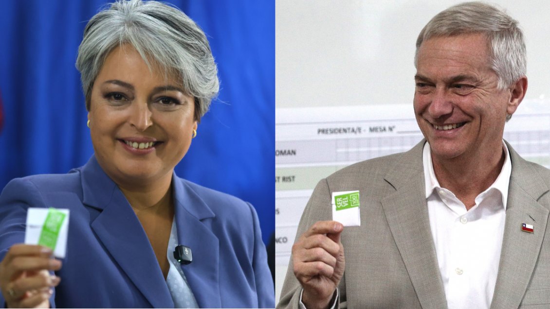 Candidatos presidenciales Jeannette Jara y José Antonio Kast ya votaron