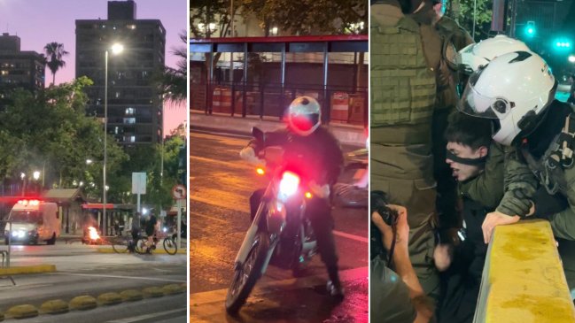 Hubo incidentes y detenciones en Plaza Italia post triunfo de Kast