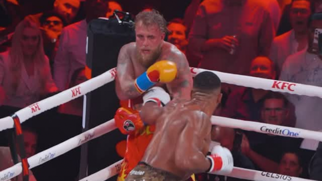 Anthony Joshua barrió con Jake Paul tras vencer por nocaut en el sexto asalto