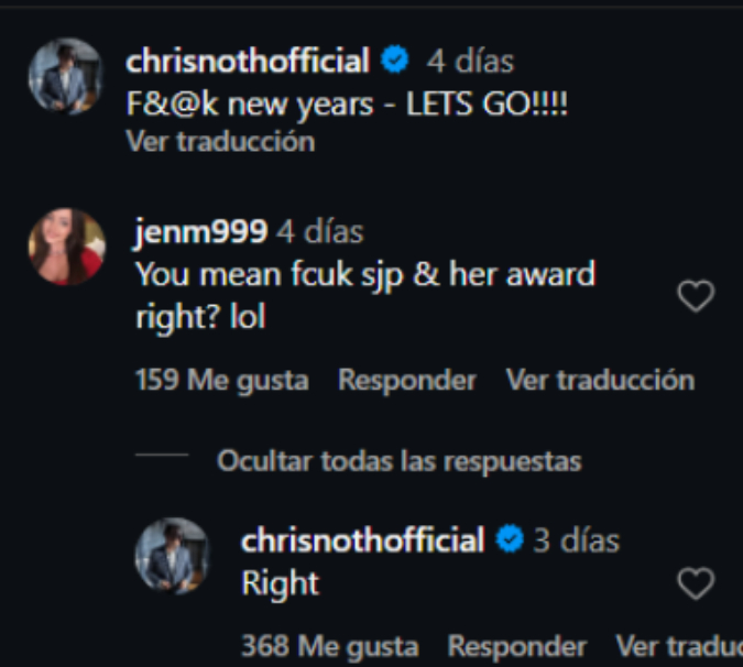 Publicación de @chrisnothofficial Publicación de @chrisnothofficial