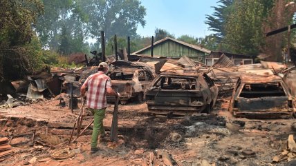 Una treintena de incendios forestales devastan la zona centro sur
