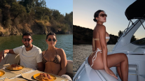 Emily Matute compartió postales de sus vacaciones junto a Mauricio Isla en el Lago Rapel