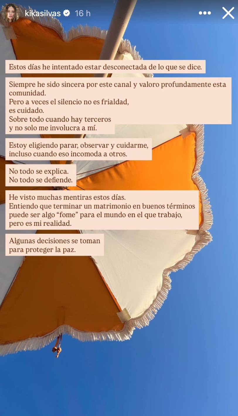 Kika Silva compartió descargo tras separación con Gonzalo Valenzuela Kika Silva compartió descargo tras separación con Gonzalo Valenzuela