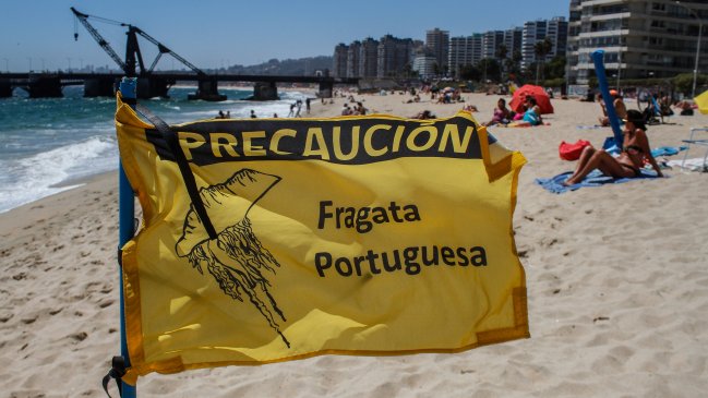 Por fragata portuguesa: Continúan cerradas playas de Cartagena, El Tabo y Santo Domingo