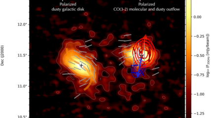  Astrónomos logran el mapa magnético más preciso de una galaxia en colisión 