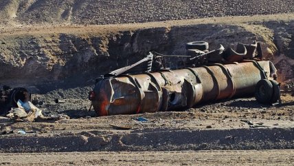   Camionero murió tras volcamiento y posterior incendio en ruta de Tocopilla 