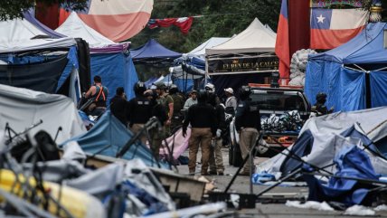 Gran contingente policial y municipal en nuevo desalojo de