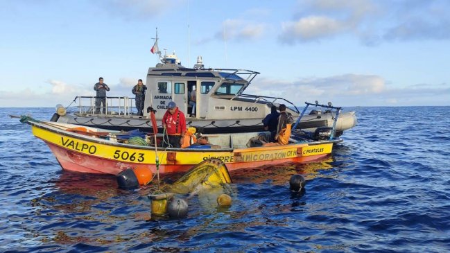 Dos botes pesqueros chocaron en la Región de Valparaíso
