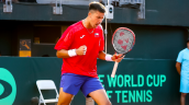 Barrios le dio a Chile el primer punto ante Serbia con un gran triunfo sobre Lajovic