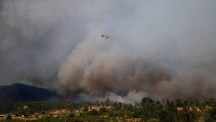  Avance de incendio forestal provoca solicitud de evacuación en Maule  