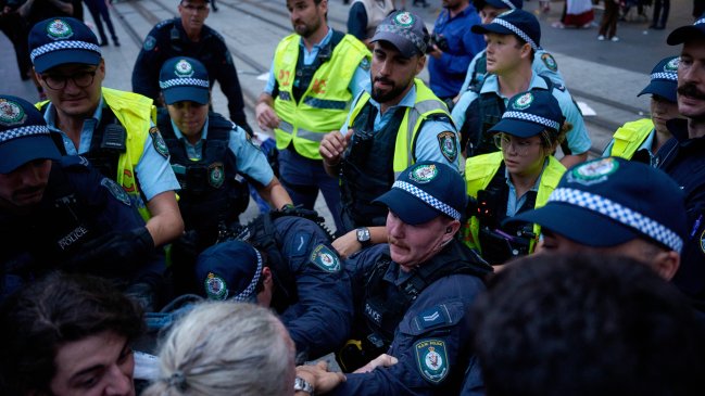 Policía australiana dispersó manifestación contra el presidente israelí en Sídney