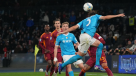 Napoli empató con Roma en un peleado encuentro en la Serie A