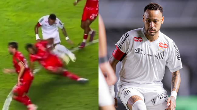 [VIDEO] La comentada patada en el regreso de Neymar tras su operación de rodilla