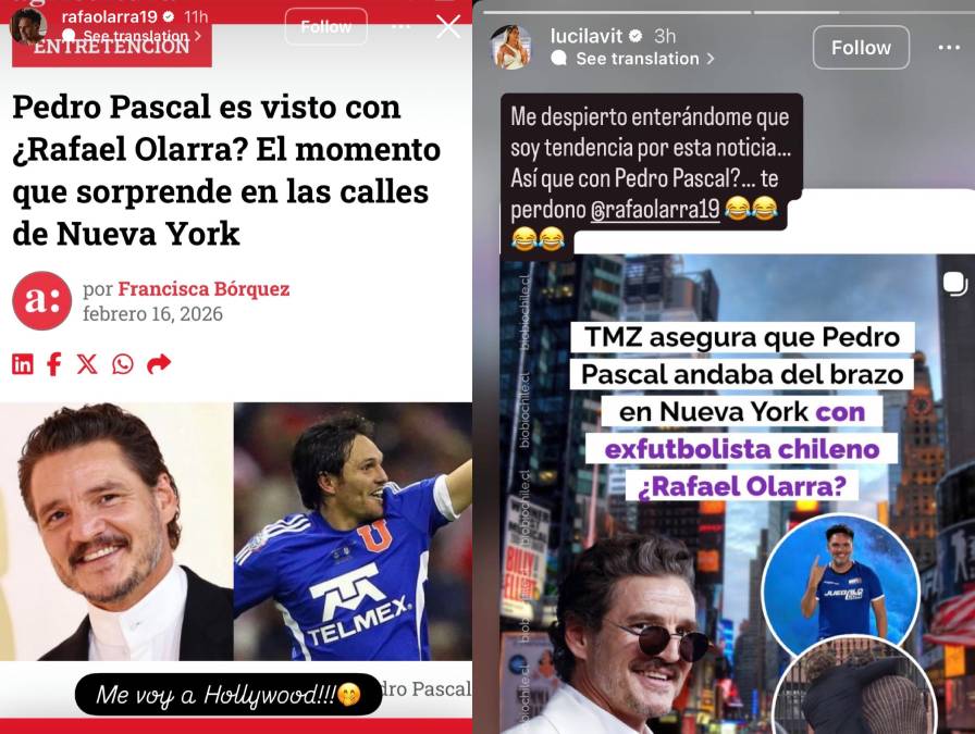 Rafael Olarra y Lucila Vit se rieron de confusión que vinculó al exfutbolista con Pedro Pascal