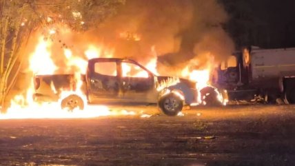   Ataque incendiario en Lautaro: Encapuchados dejaron lienzo por libertad de 