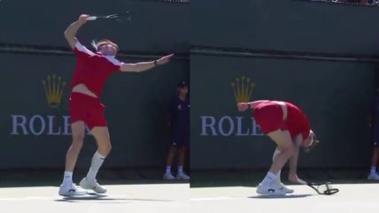   [VIDEO] Bublik se descontroló y destrozó su raqueta en la derrota con Hijikata en Indian Wells 