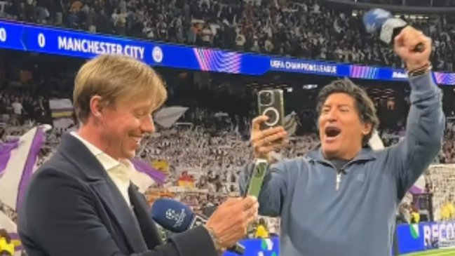 [VIDEO] Iván Zamorano celebró el triunfo de Real Madrid entonando el himno del club