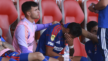 [VIDEO] Juan Martín Lucero salió entre lágrimas tras su lesión en el duelo de la U ante La Calera