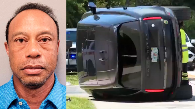 Tiger Woods volcó su auto bajo efectos de sustancias: Fue liberado tras varias horas detenido