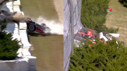   [VIDEO] Atravesó la barrera: El fuerte accidente en plena práctica de la IndyCar 