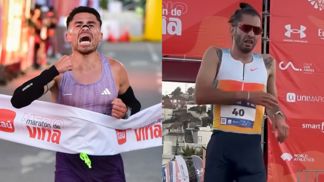 Matías Silva y Carlos Díaz celebraron en el Medio Maratón de Viña del Mar