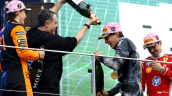 Kimi Antonelli tuvo que celebrar con champagne sin alcohol su victoria en el GP de Japón